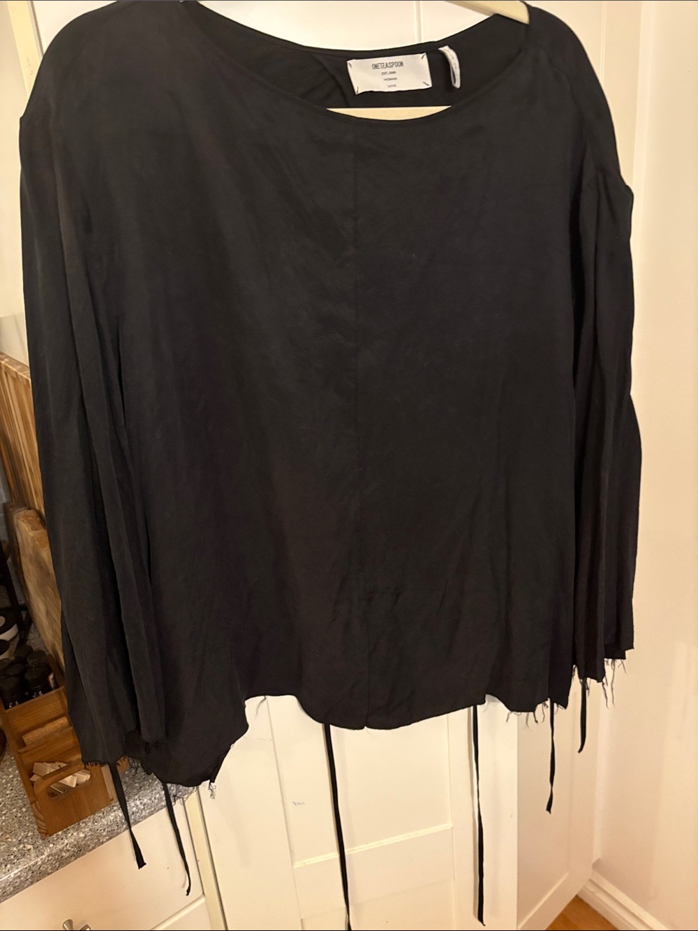 Avant Garde Black Long-Sleeve Women's blouse